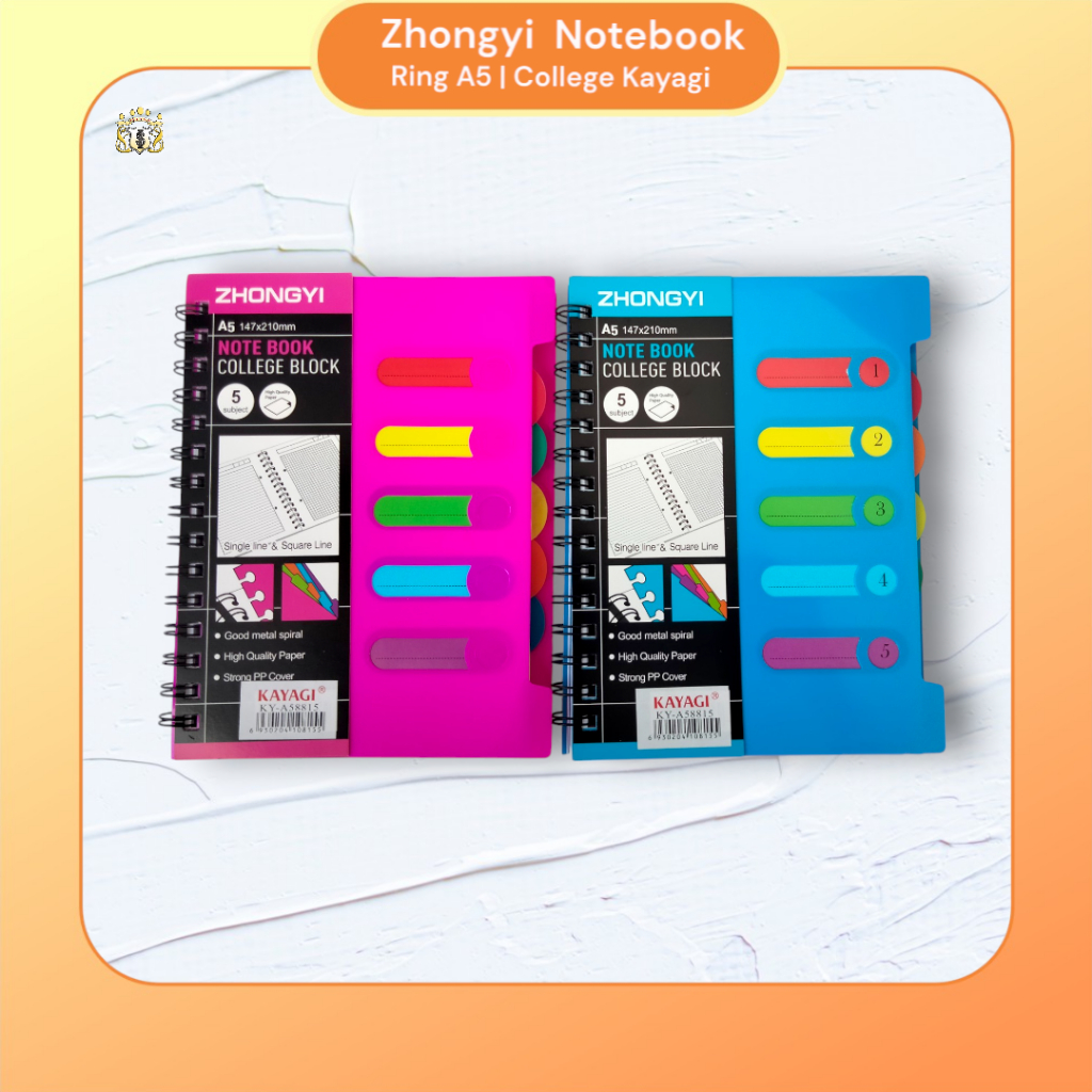 

Notebook Spiral Zhongyi A5 Index College Block Kayagi / Buku Catatan Kuliah / Serbaguna