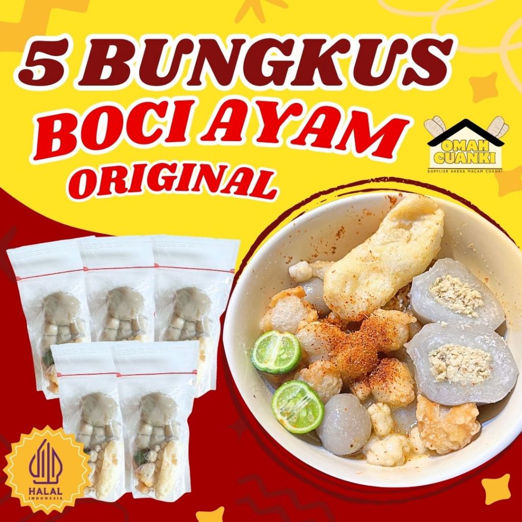 

5 BUNGKUS BASO ACI AYAM SUWIR ORIGINAL EKONOMIS - KUAH KALDU HOTPOT INSTAN
