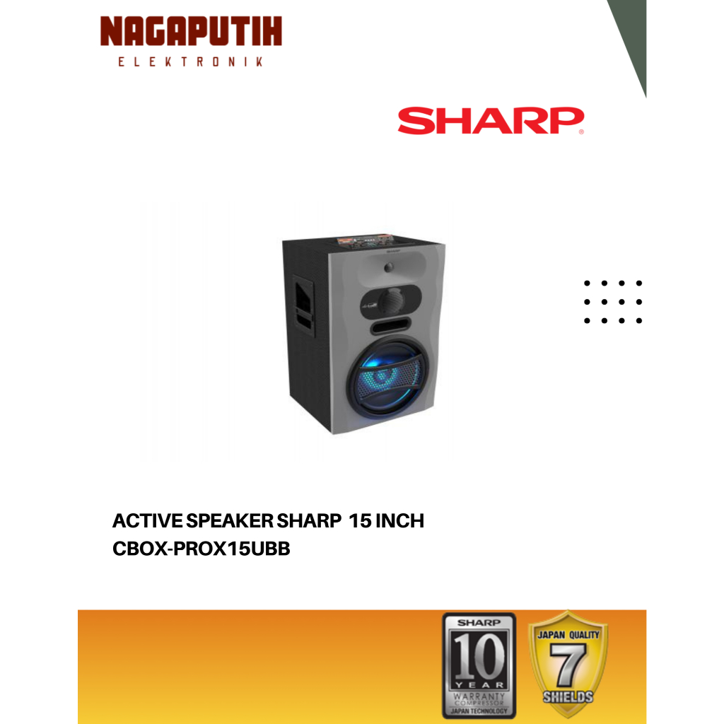 Sharp Speaker Active CBOX-PROX15UBB 15 Inch Garansi