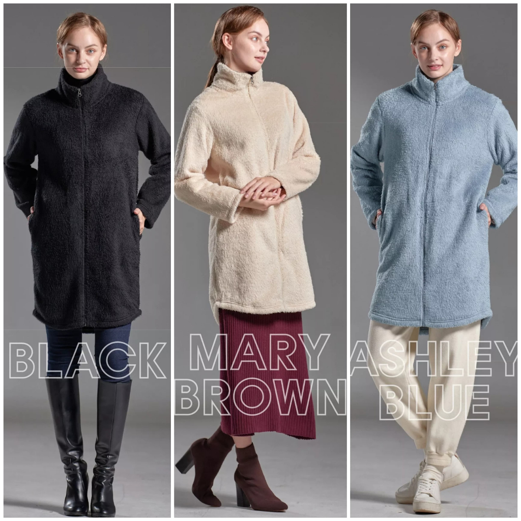 Jacket Coat STL Women's Boa Hooded Long Jackets