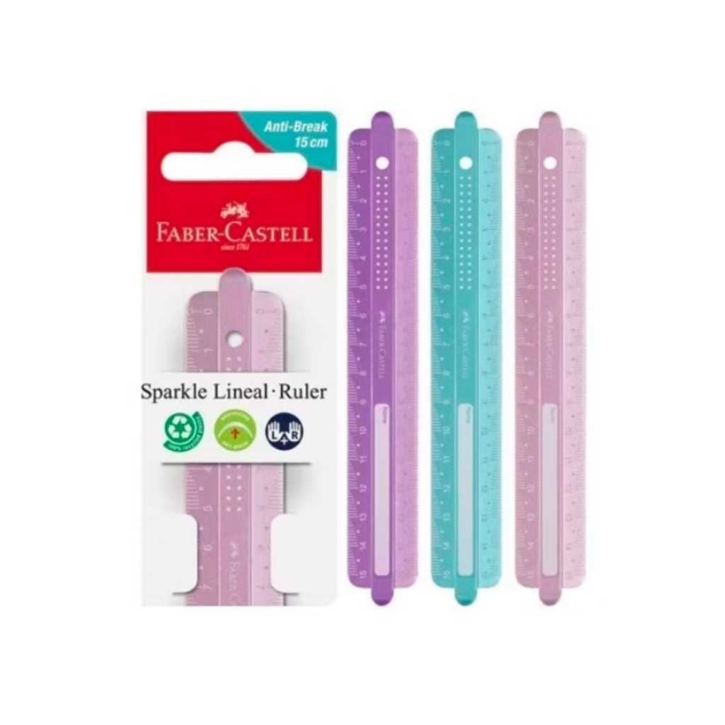 

Faber Castell Ruler Sparkle Break Resistant 15cm & 30cm / pengggaris faber castell 15cm & 30cm / pcs