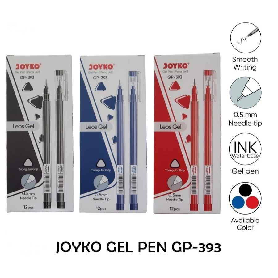 

Gel Pen Pulpen Pena Joyko GP-393 Leos Gel 0.5 mm (12pc)