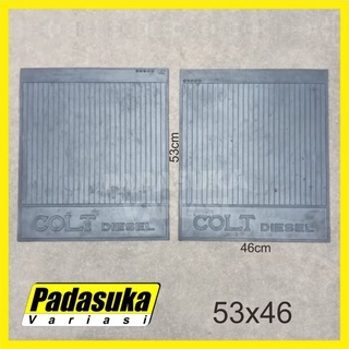 SEPASANG Karpet Lumpur Truk BELAKANG Karet Karpet Lumpur Truk 50 cm Double BLK