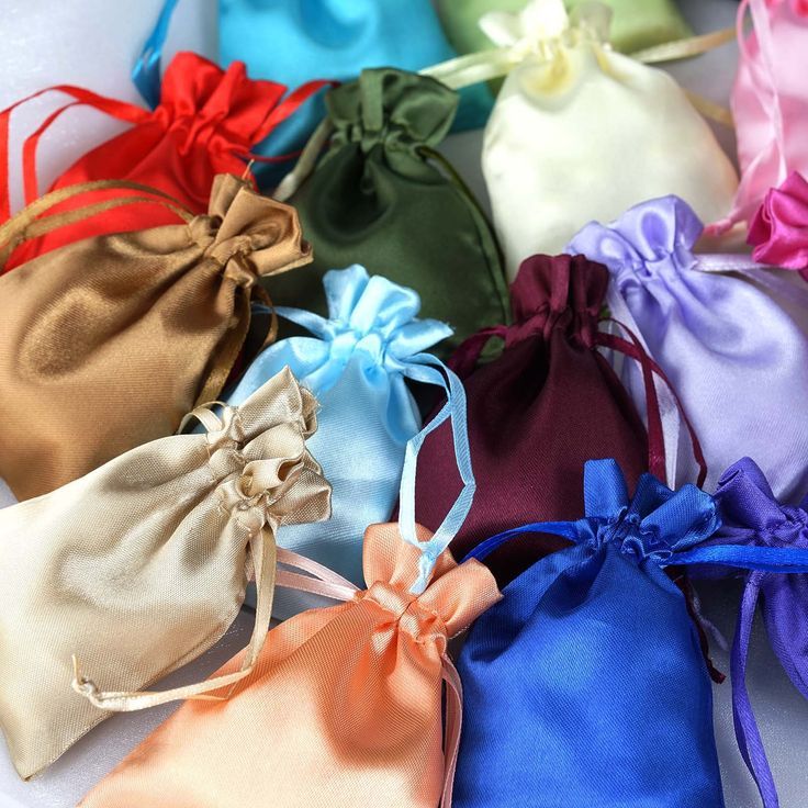 pouch serut drawstring pouch kantong serut satin dengan kuncup dan tali satin