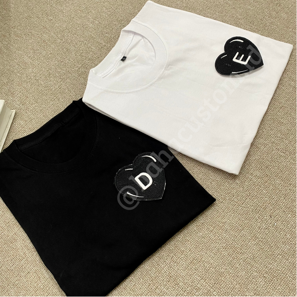 KAOS BORDIR COUPLE INISIAL NAMA BY HAHACUSTOM.ID