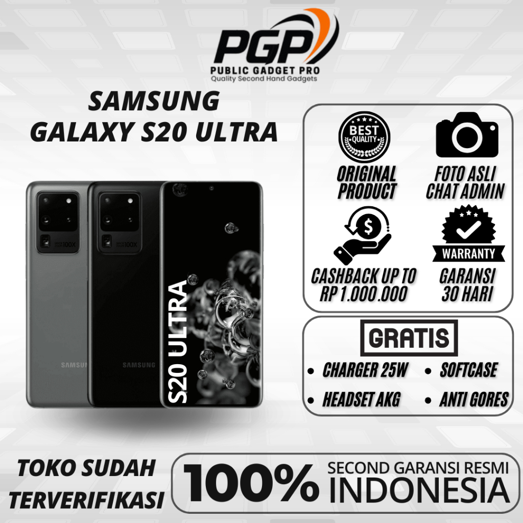 SEIN Samsung Galaxy S20 Ultra | S20 PLUS | S20 FE 8/128GB 12/128GB Second Resmi