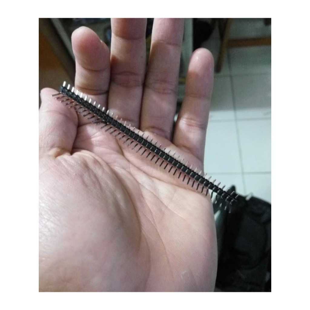 RD1025 tulang ikan male header 1x40 1*40 40p 40pin tekuk L by PCM LTC GLODOK