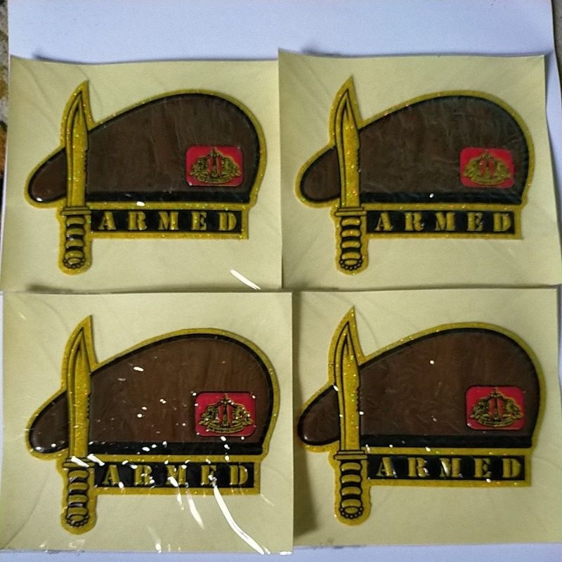 

stiker embos Baret ARMED
