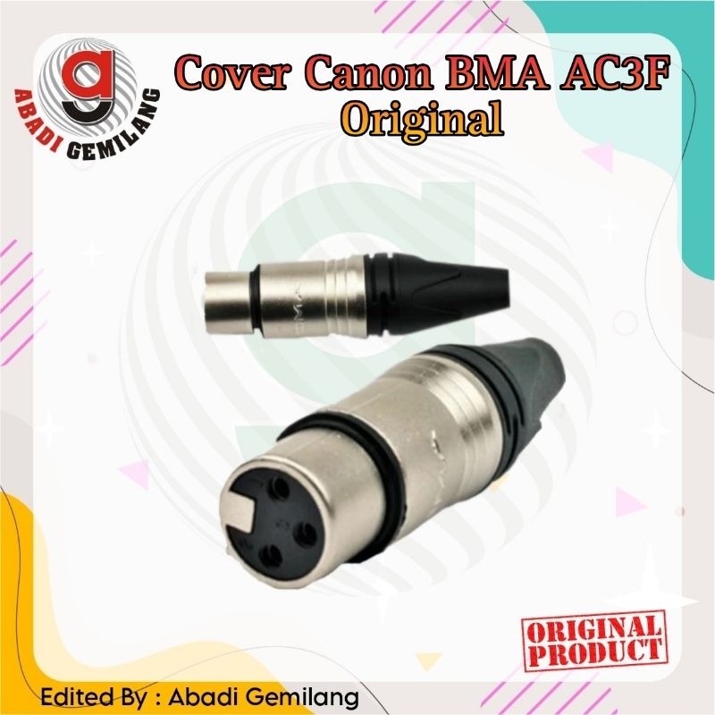Soket Canon BMA AC3F XLR/Cover Canon BMA AC3F/Jack Canon Female BMA ORI