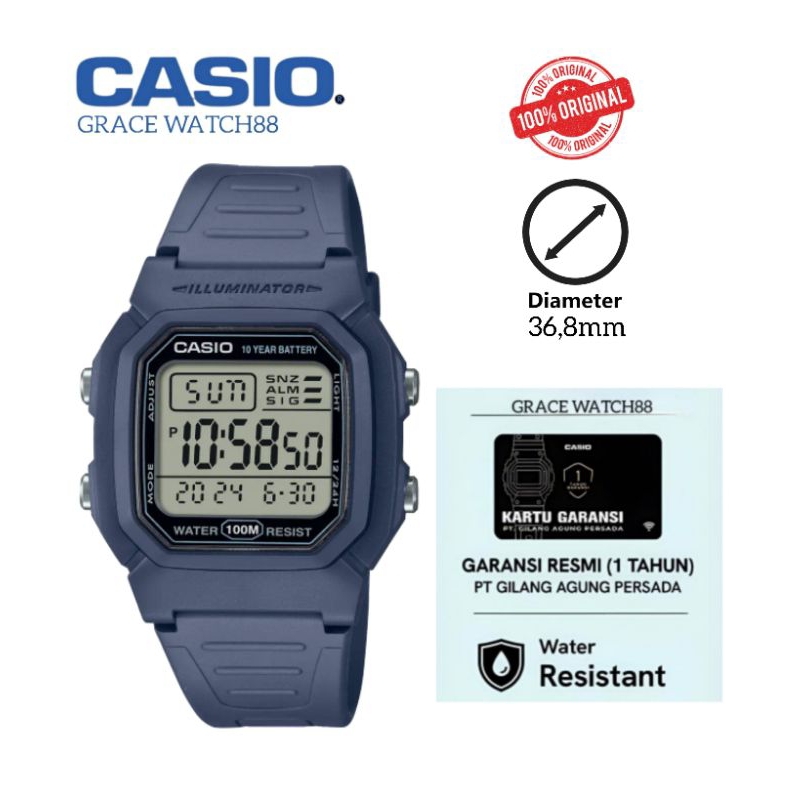 Jam tangan Casio W-800h-2avdf / Casio w-800h-2 jam tangan Casio digital w-800h