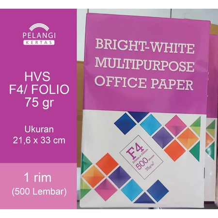 

Kertas HVS Folio/F4 75 Gsm 1 Rim BMO