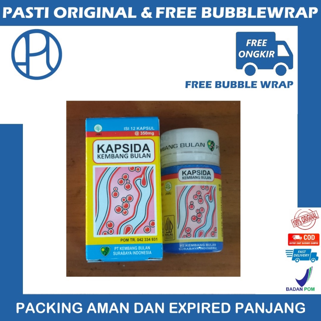 KAPSIDA KEMBANG BULAN Kapsida Bersih Darah Kembang Bulan 12 Kapsul