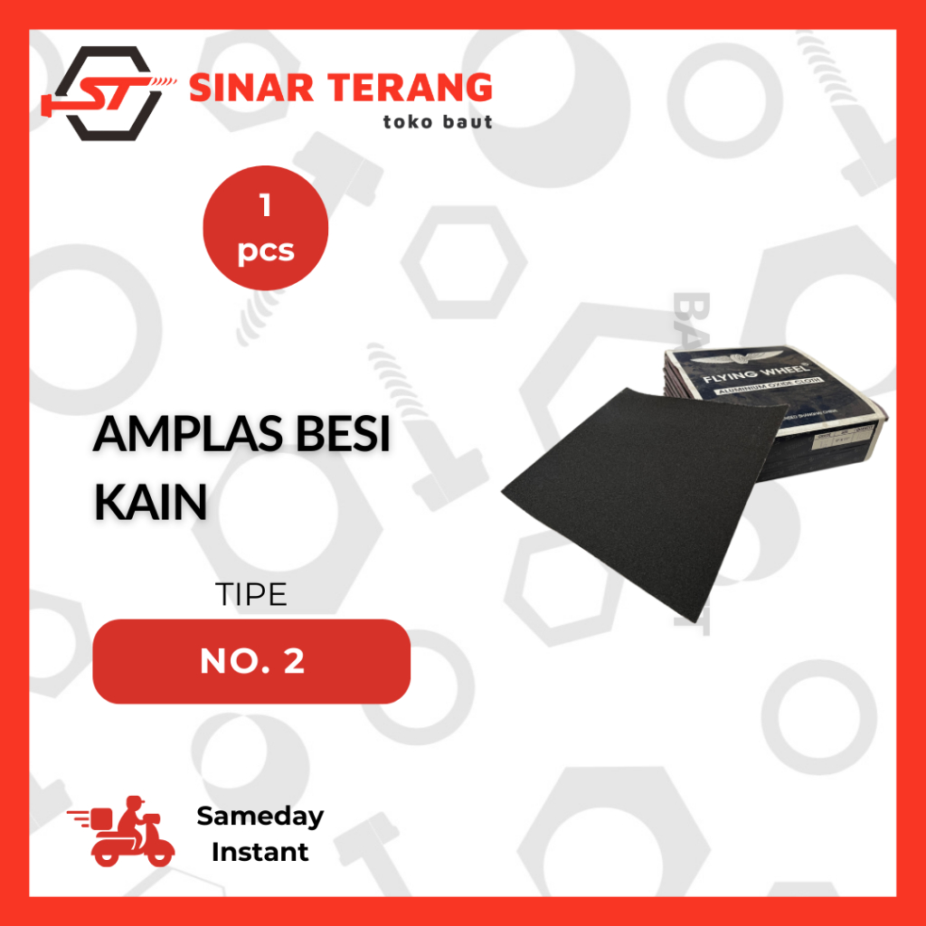 Amplas Besi Kain No 2 FLYING WHEEL Lembaran
