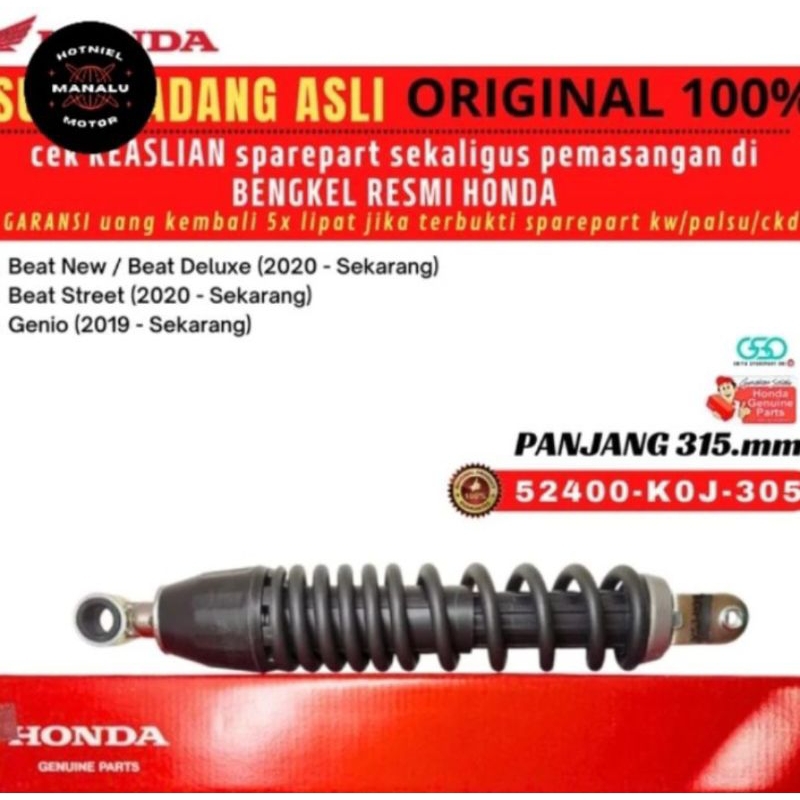 sokbreker belakang motor matic beat new Genio Scoopy new merek honda