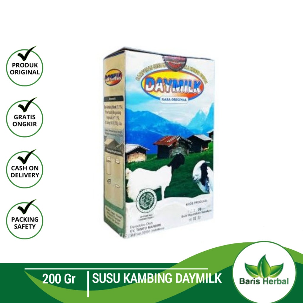 

Susu Kambing Daymilk | Campuran Susu Kambing dan Krimer Bubuk | Susu Daymilk Rasa Original 200 gr