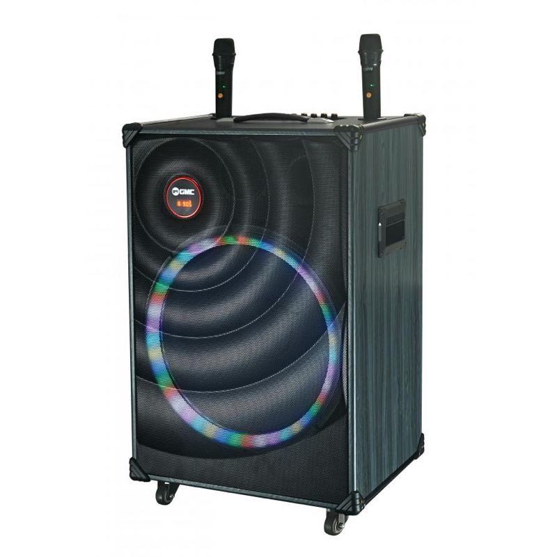 Speaker portable 18 inch GMC 883J Bonus 2 Mic Wireless. Pengeras suara. Bluetooth, USB, FM Radio