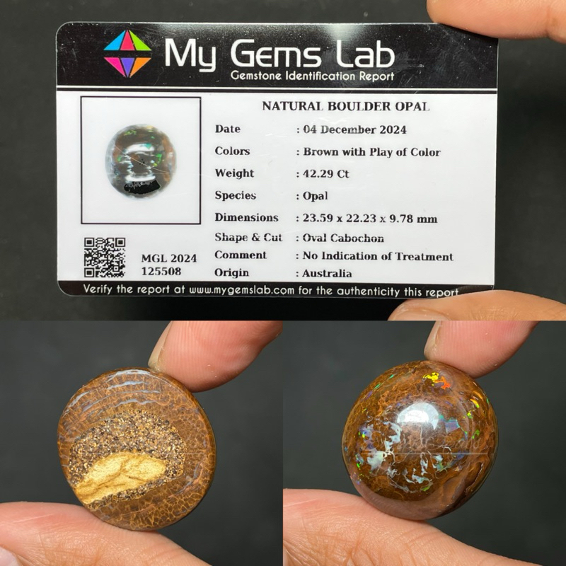 Natural opal australia  bersertifikat / memo / Koroit boulder opal australia / kalimaya australia as