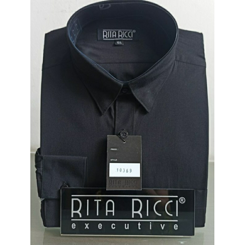 KEMEJA PRIA HITAM LENGAN PANJANG / PENDEK RITA RICCI art 10369