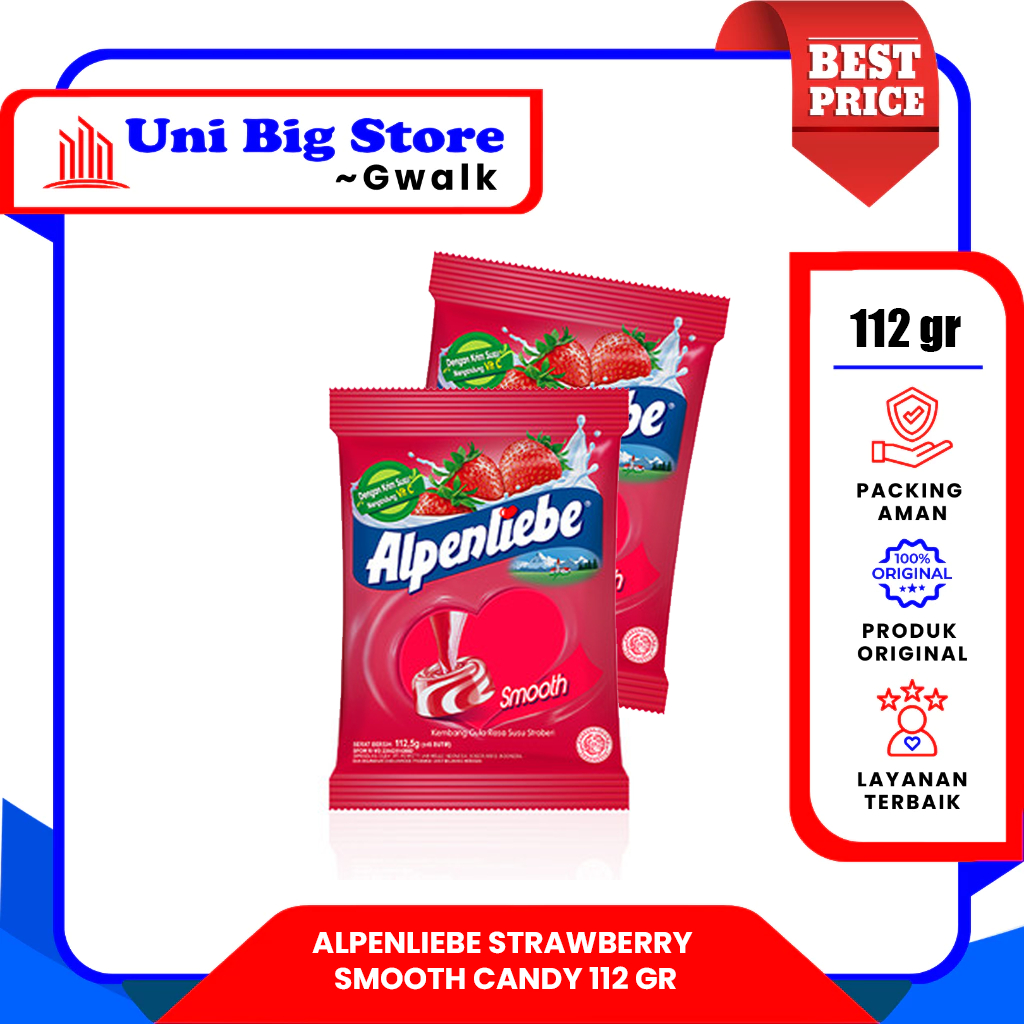 

PERMEN ALPENLIEBE STRAWBERRY MILK SMOOTH CANDY - 112.5 gr