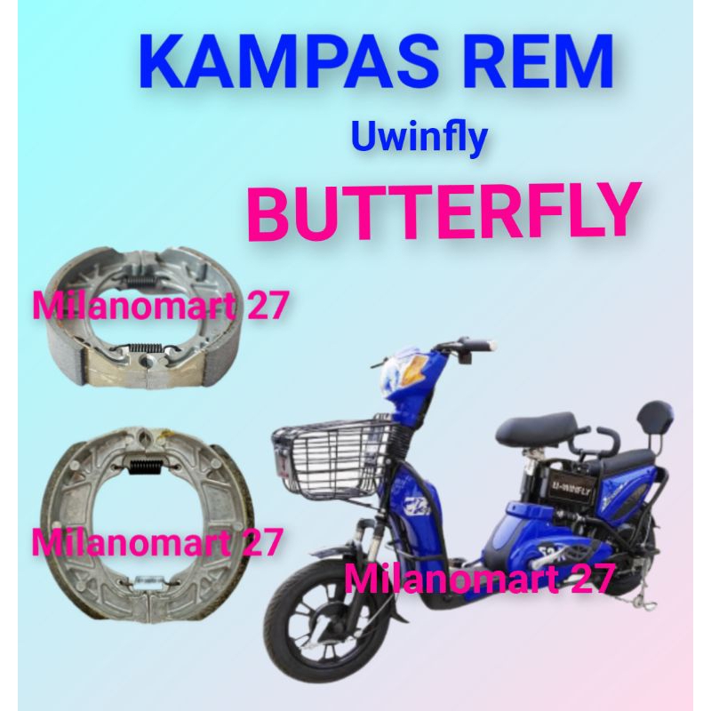 kampas rem uwinfly butterfly kampas rem sepeda listrik uwinfly BUTTERFLY