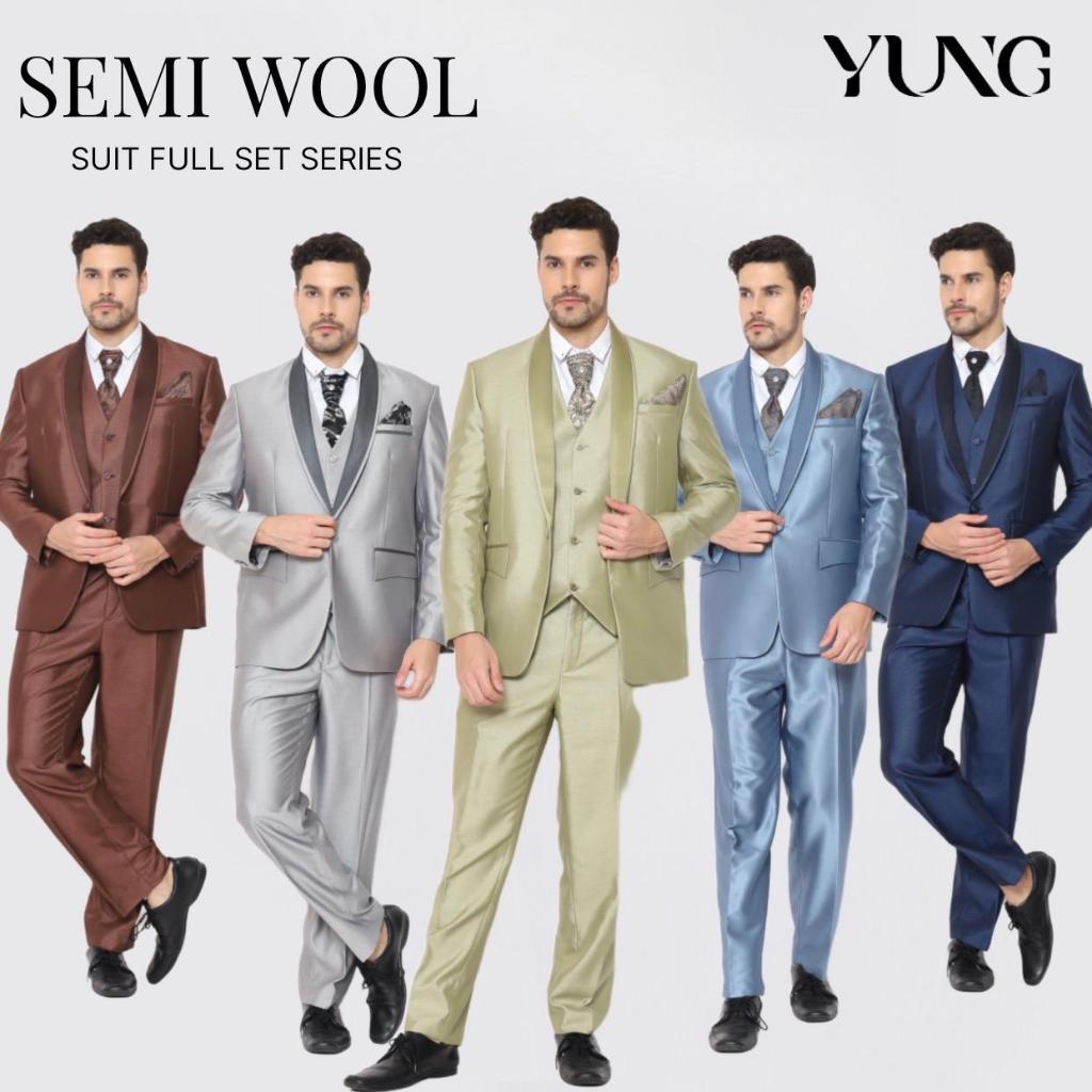 SEWA Full Set Jas Pria Semi Wool  Jas Pengantin Formal - YUNG