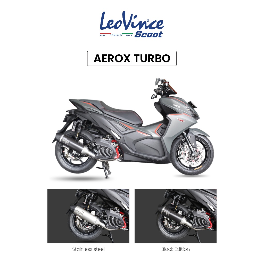 Knalpot Racing Matic Leovince LV Scoot Fullsystem Yamaha Nmax New Neo Turbo Aerox New Alpha Turbo wi