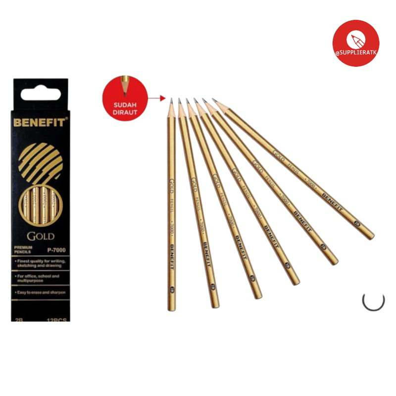

[12 pcs] PENSIL BENEFIT 2B GOLD