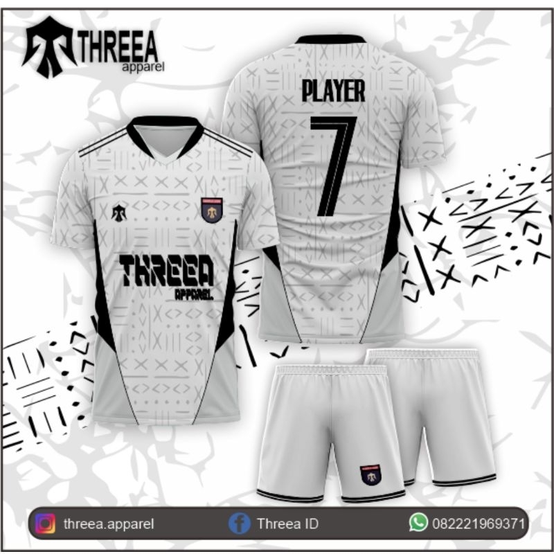 JERSEY FULL PRINTING PUTIH / JERSEY SEPAK BOLA / JERSEY FUTSAL / JERSEY CUSTOM