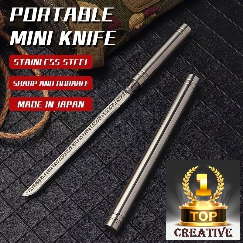 Top Creative Portable Mini Knife Stainless Steel PISAU TONGKAT PISAU STICK WUKONG TONGKAT GOKONG PIS