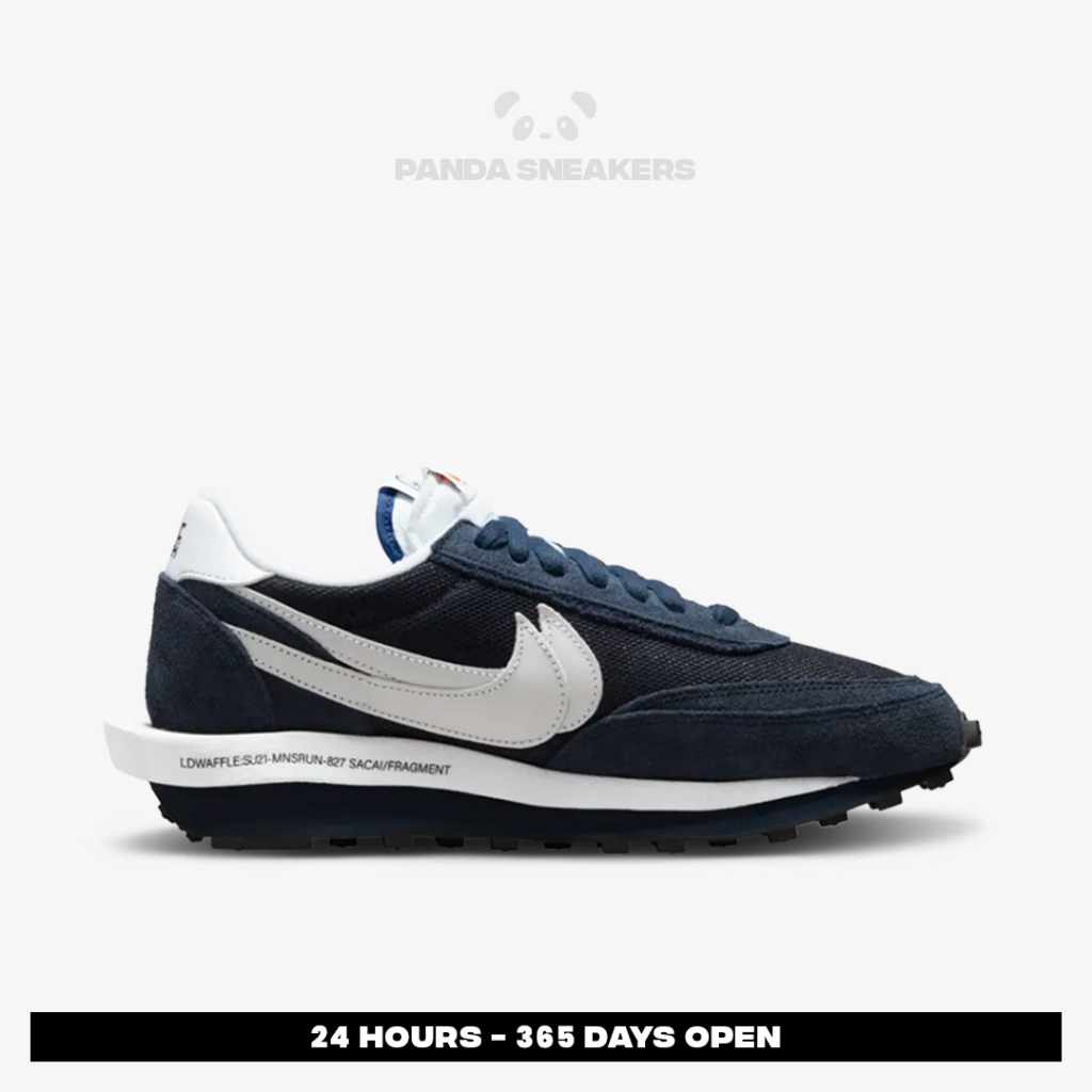 Sepatu Sacai LD Waffle SF Sacai Fragment Design Blackened Blue Void Navy