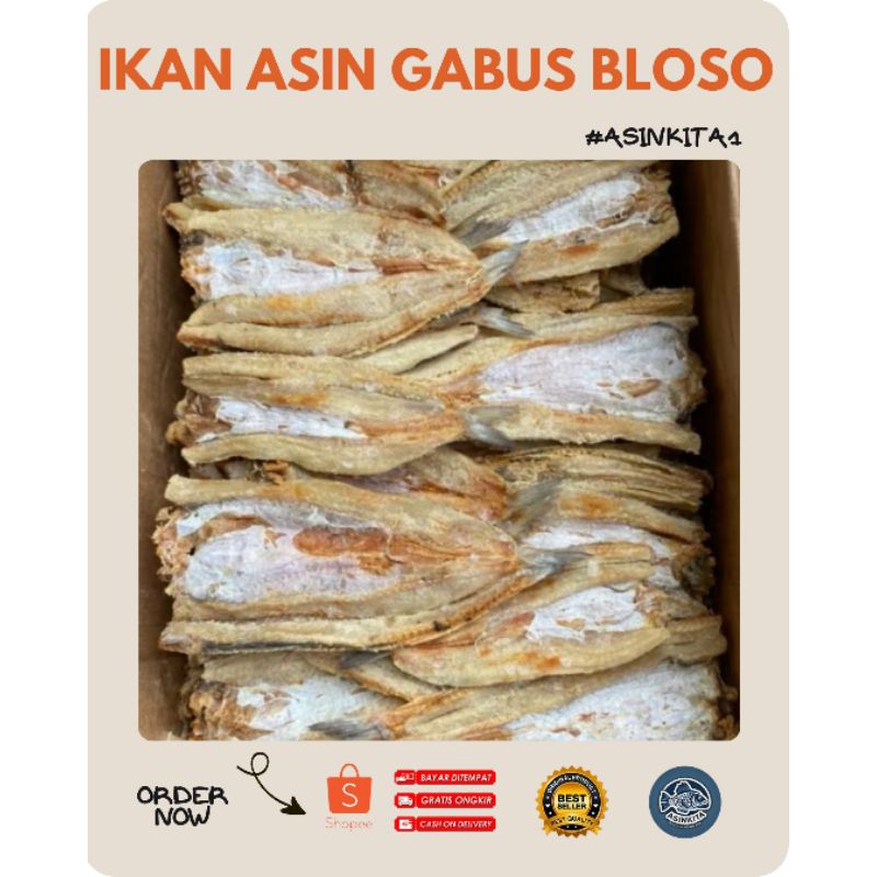 

Ikan Asin Gabus Bloso/Gabus Laut murah 1 kg