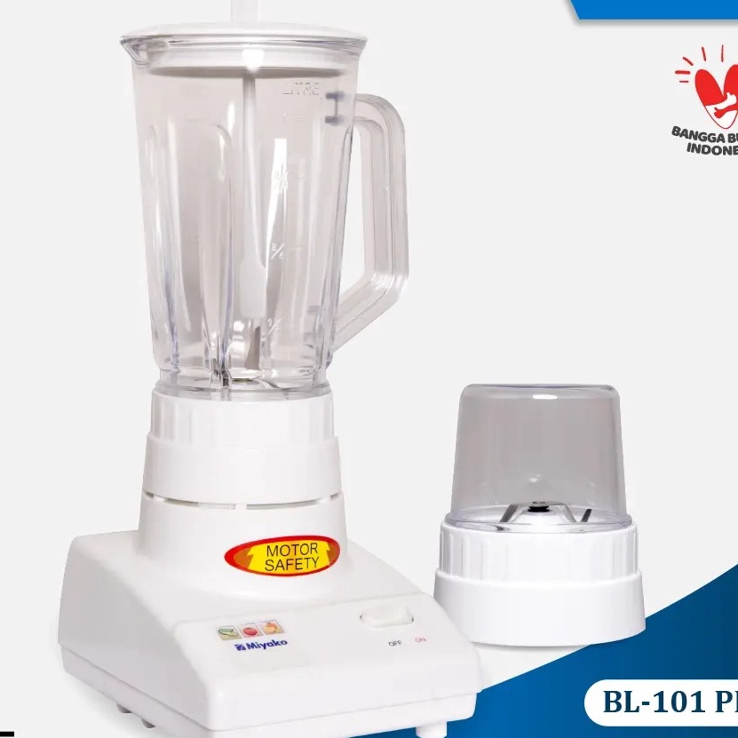 Top Blender Miyako BL11PL Plastik 1 Liter  Putih  25 Watt