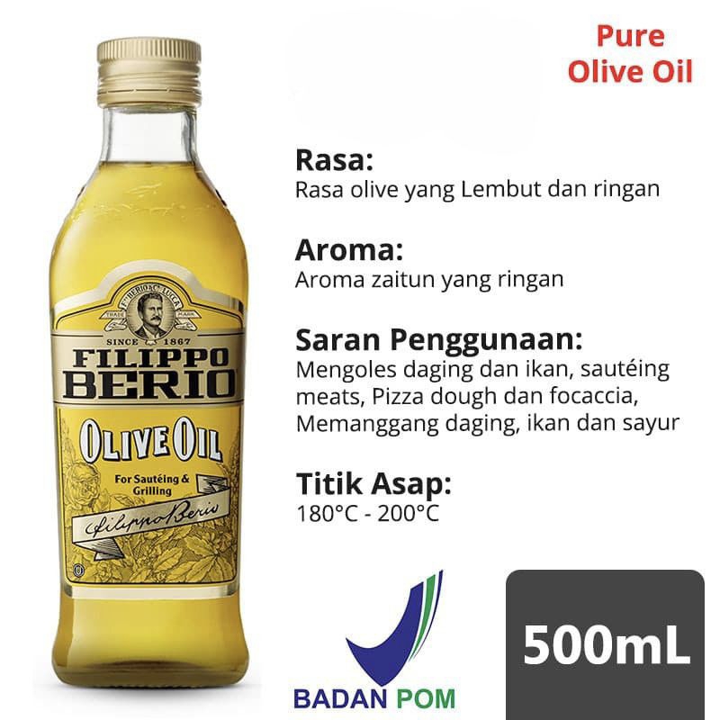 

filippo berio minyak zaitun pure olive oil 500ml