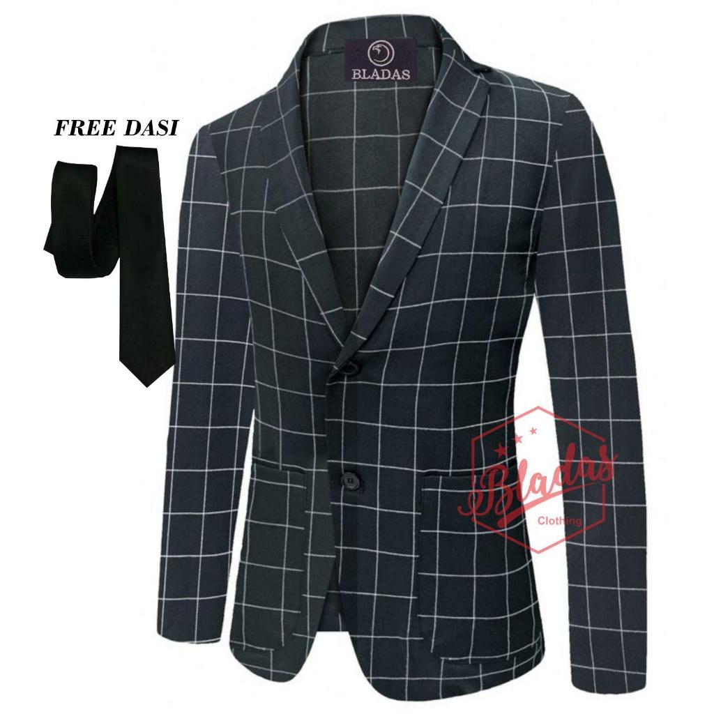 Jas Blazer Tartan Kotak-kotak / Jaz Kotak-kotak Pria / Jas Motif Kotak/ Jas Style Korea Original