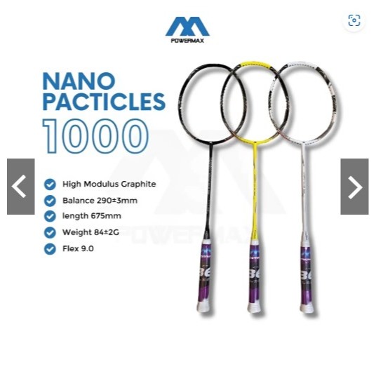 Powermax Badminton Racquet [Nano Particles 1000/WORLD TOUR]