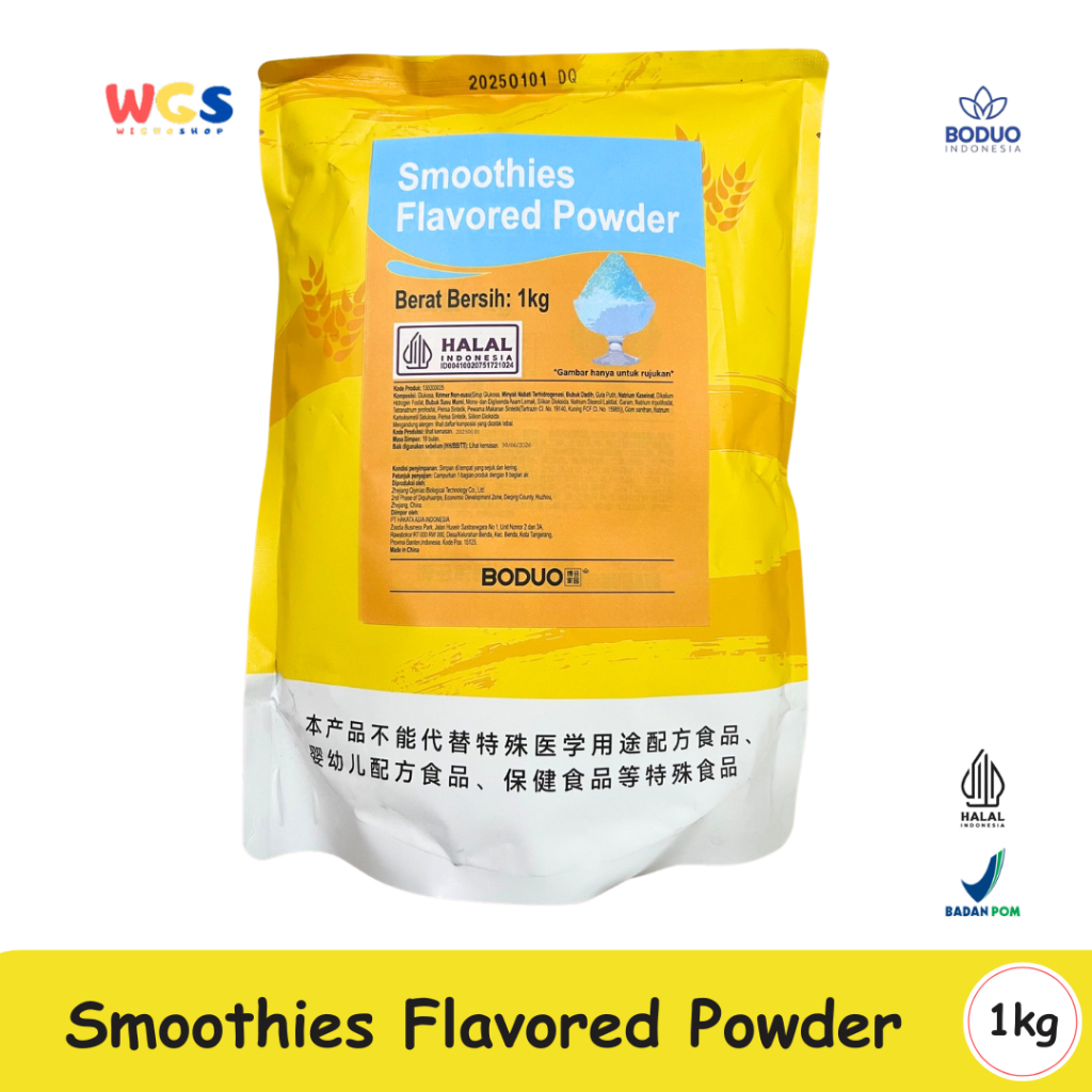 

BODUO Smoothies Flavored Powder 1kg – Bubuk Rasa Smoothie untuk Minuman Segar & Lezat