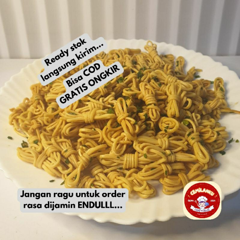 

Mie Gulung Kriuk Pedas Daun Jeruk dan Ori by Cemilanku Makanan - 250gr - Snack, Kering, Food