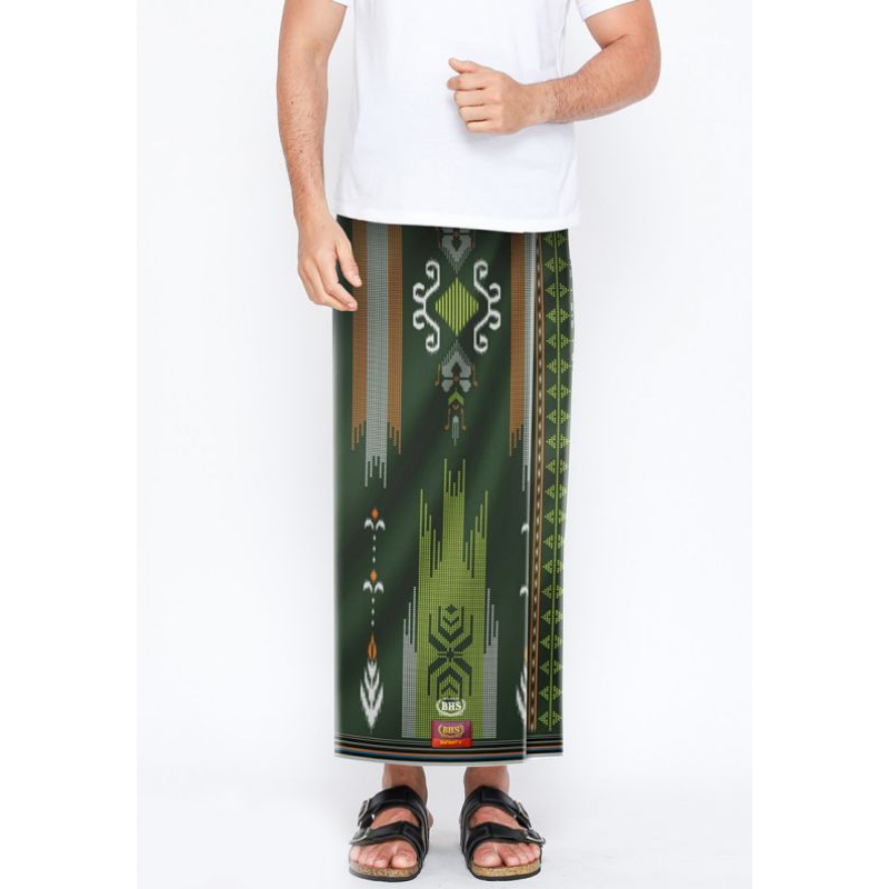 Sarung BHS Infinity motif PKD hijau