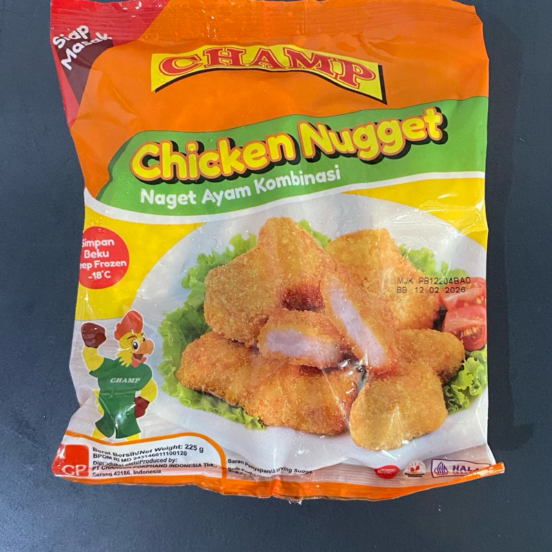 

CHAMP CHICKEN NUGGET NAGET AYAM KOMBINASI 225G