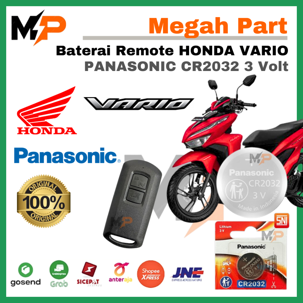 Baterai Remote HONDA VARIO 150 160 - ORIGINAL PANASONIC CR2032 | Battery Remote HONDA VARIO 150 160 