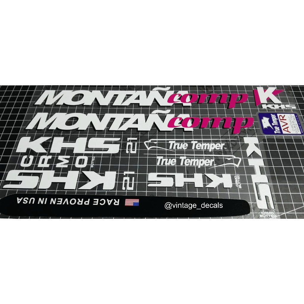 sticker sepeda KHS MONTANA pro comp team ALL VARIAN (TRUE TEMPER)