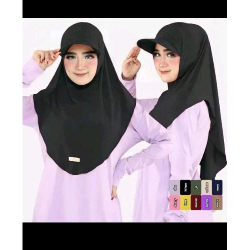 hijab topi sporty/hijab topi olahraga/hijab gowes