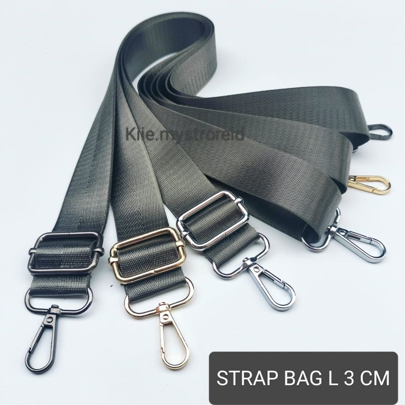 Strap bag Tali Tas Pengganti Lebar 3 cm - Tali tas selempang Poliester Kilap Aksesoris Tebal untuk P