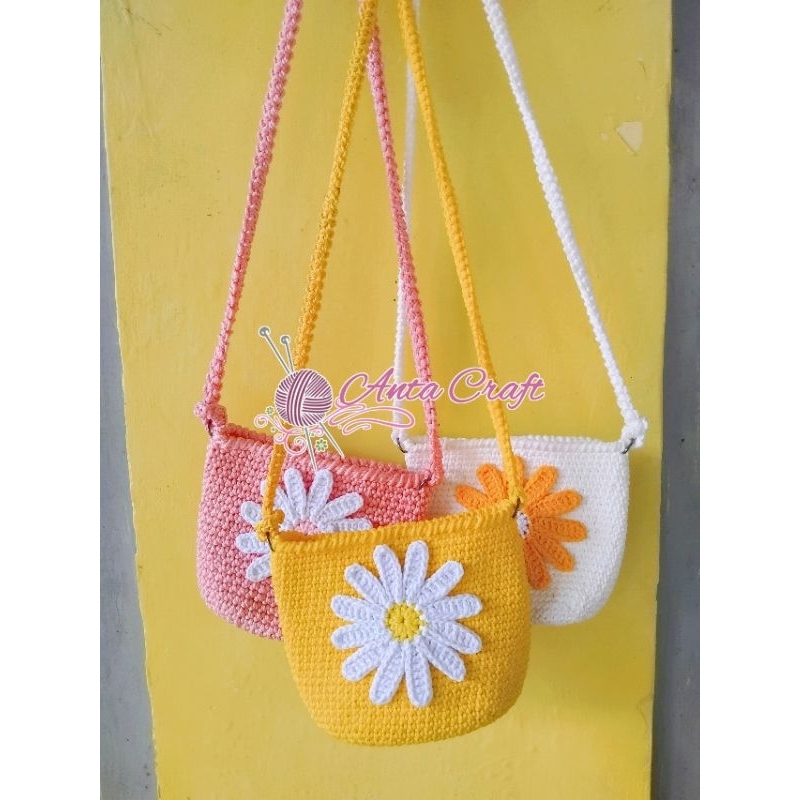 Tas anak Daisy / tas rajut anak / tas rajut lucu