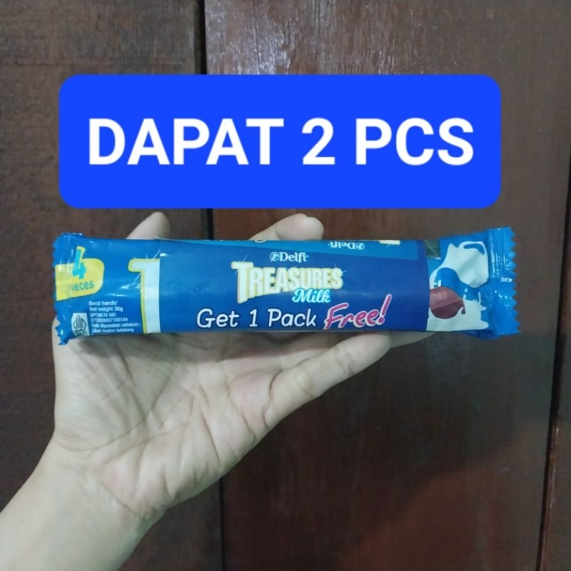 

DELFI TREASURE MILK COKLAT BUY 1 GET 1 PROMO
