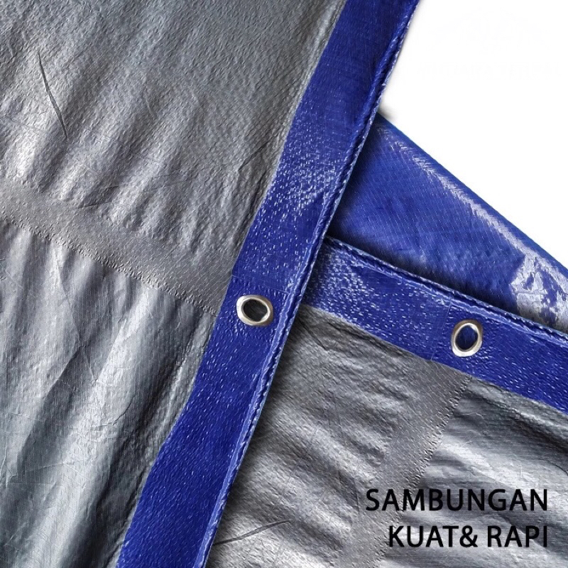 Terpal Plastik A3 Biru Silver TEBAL Ukuran 2X3 / 3X4 / 4X6