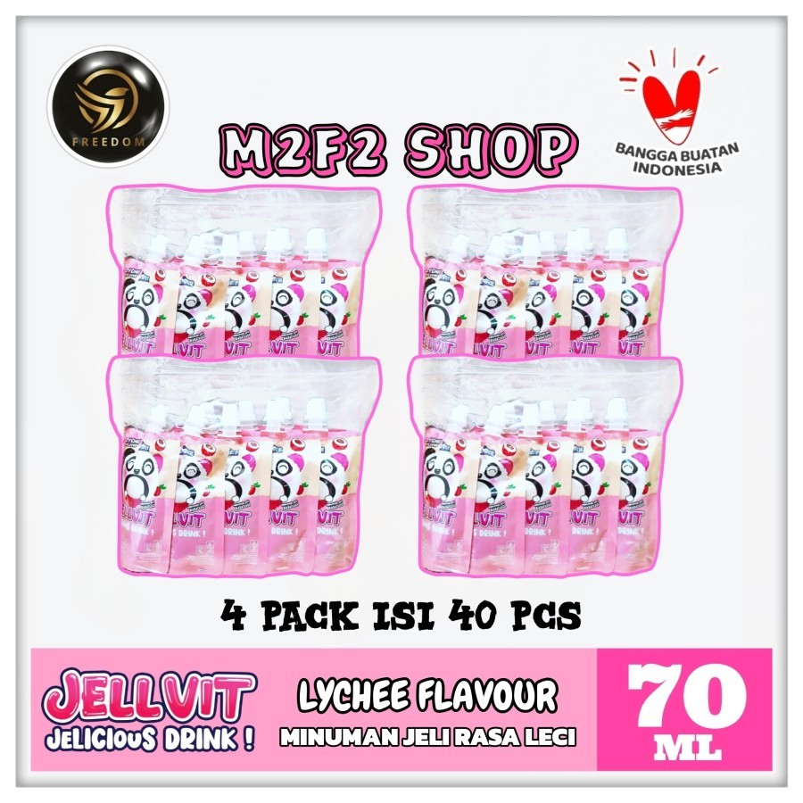 

Donald Jellvit Jelicious Drink Lychee Flavor | Minuman Jelly Rasa Leci Pouch - 70 ml (Kemasan 4 Pack)