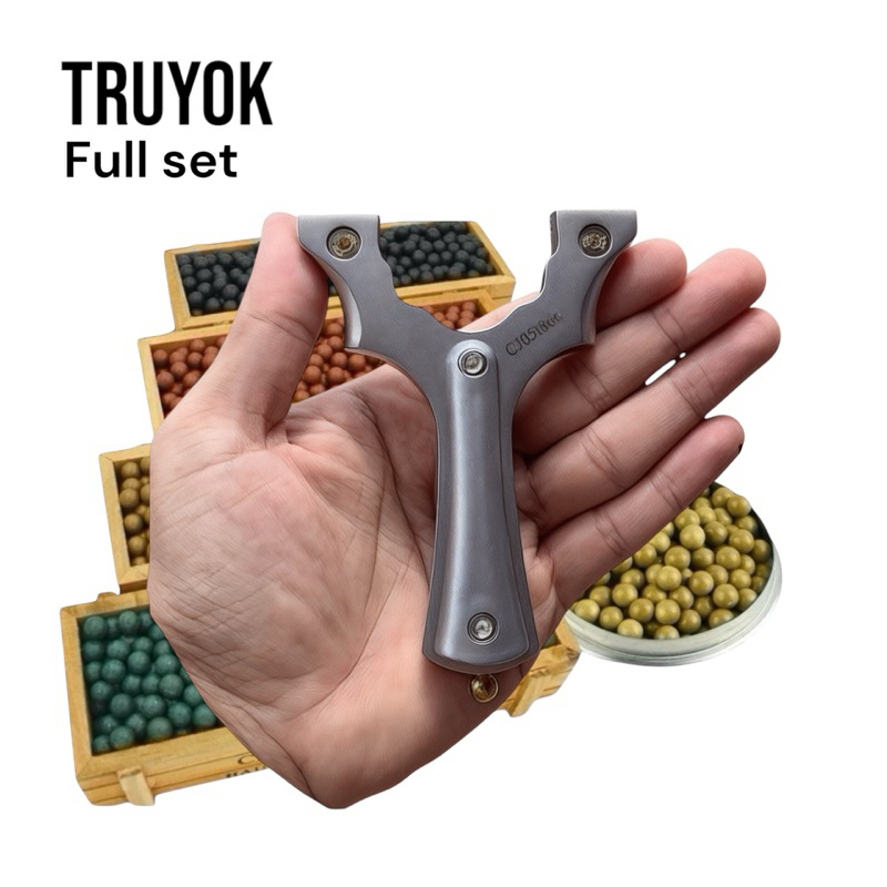 ketapel truyok premium full set / ketapel slingshot stainless steel