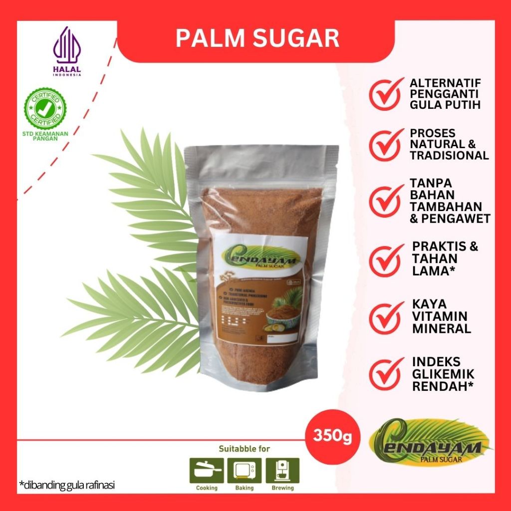 

ORGANIC PALM SUGAR 350GR - GULA ARENGA ORGANIK 350GR - CDMFAM GULA SEMUT AREN PREMIUM