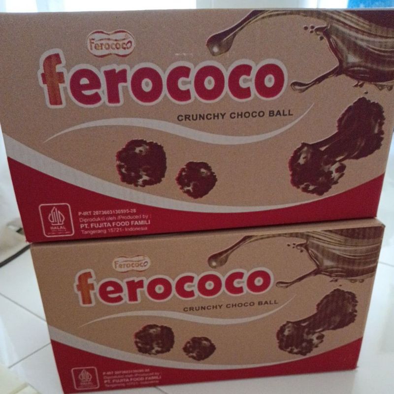 

BOX - Ferococo Crunchy Choco Ball Snack Cokelat Halal
